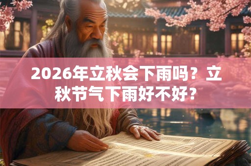 2026年立秋会下雨吗？立秋节气下雨好不好？