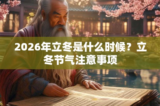 2026年立冬是什么时候？立冬节气注意事项