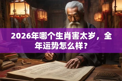 2026年哪个生肖害太岁，全年运势怎么样？