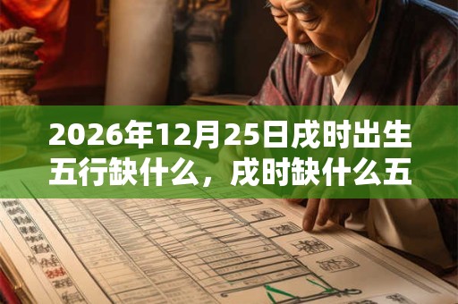 2026年12月25日戌时出生五行缺什么，戌时缺什么五行