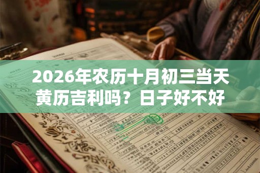 2026年农历十月初三当天黄历吉利吗？日子好不好
