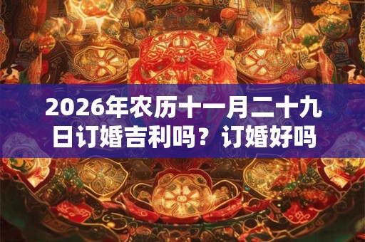 2026年农历十一月二十九日订婚吉利吗？订婚好吗