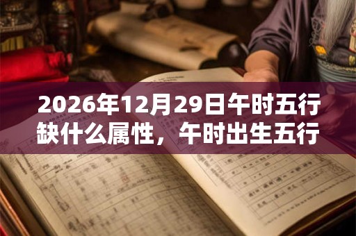 2026年12月29日午时五行缺什么属性，午时出生五行缺什么