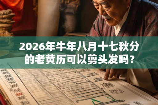 2026年牛年八月十七秋分的老黄历可以剪头发吗？
