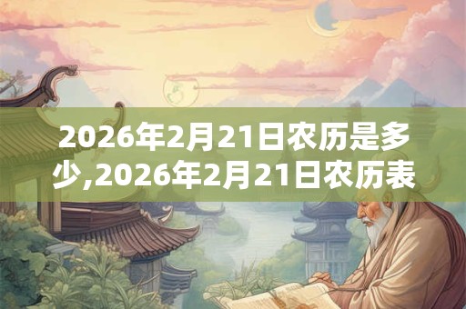2026年2月21日农历是多少,2026年2月21日农历表