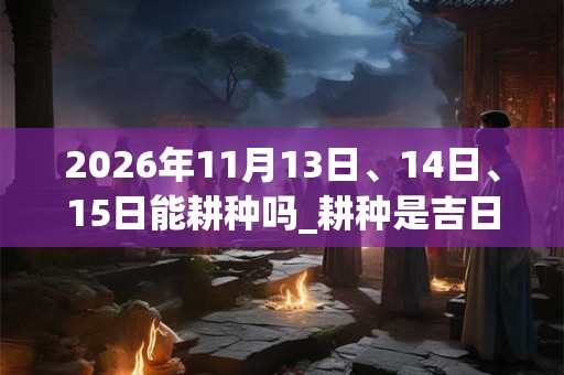 2026年11月13日、14日、15日能耕种吗_耕种是吉日吗