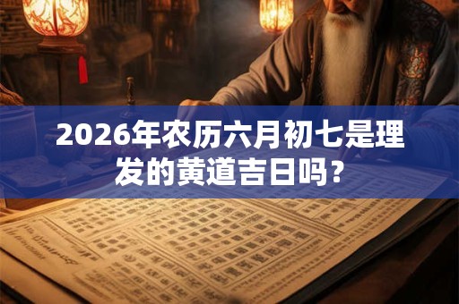 2026年农历六月初七是理发的黄道吉日吗？