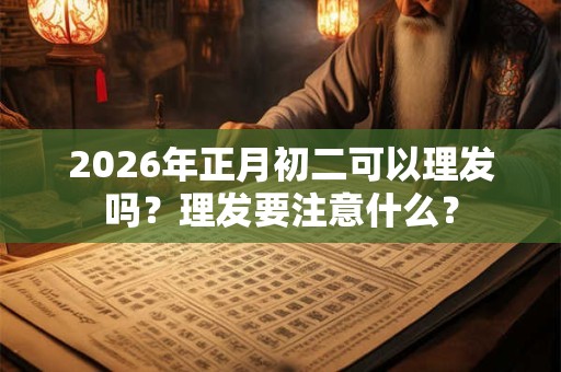 2026年正月初二可以理发吗？理发要注意什么？