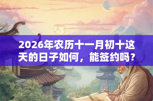 2026年农历十一月初十这天的日子如何，能签约吗？