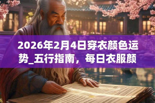 2026年2月4日穿衣颜色运势_五行指南，每日衣服颜色幸运色