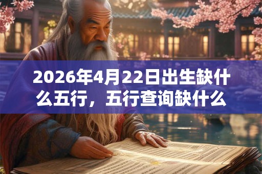 2026年4月22日出生缺什么五行，五行查询缺什么