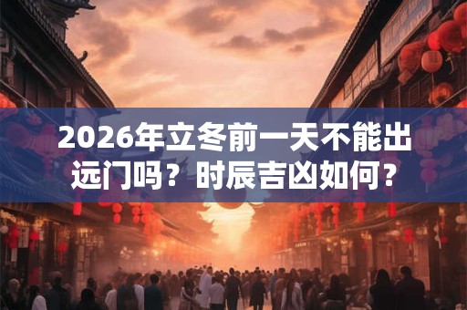 2026年立冬前一天不能出远门吗？时辰吉凶如何？