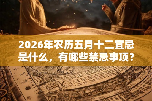 2026年农历五月十二宜忌是什么，有哪些禁忌事项？