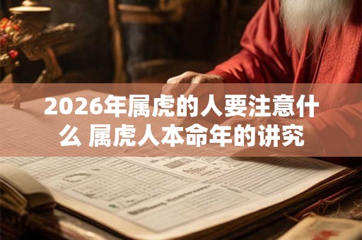2026年属虎的人要注意什么 属虎人本命年的讲究