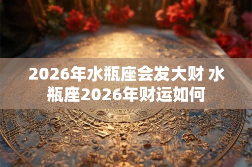 2026年水瓶座会发大财 水瓶座2026年财运如何