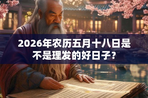 2026年农历五月十八日是不是理发的好日子？