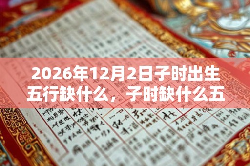 2026年12月2日子时出生五行缺什么，子时缺什么五行