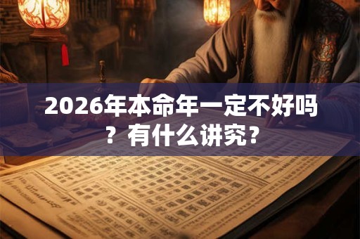 2026年本命年一定不好吗？有什么讲究？
