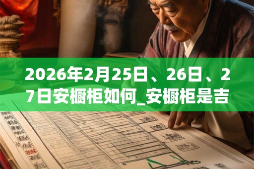 2026年2月25日、26日、27日安橱柜如何_安橱柜是吉日吗