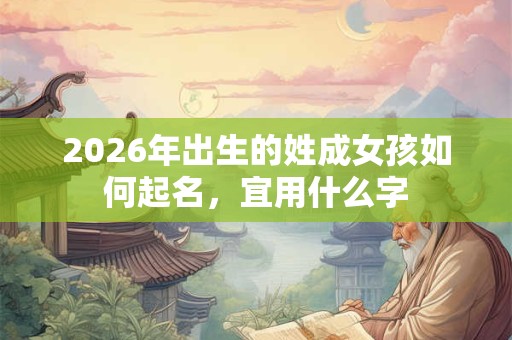 2026年出生的姓成女孩如何起名，宜用什么字