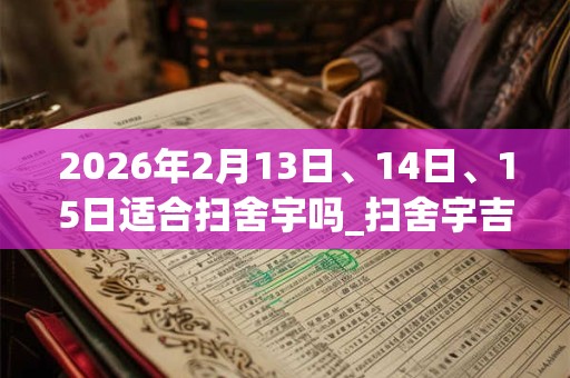 2026年2月13日、14日、15日适合扫舍宇吗_扫舍宇吉利吗