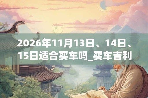 2026年11月13日、14日、15日适合买车吗_买车吉利吗