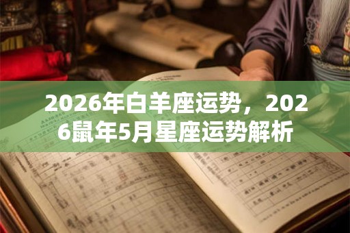2026年白羊座运势，2026鼠年5月星座运势解析