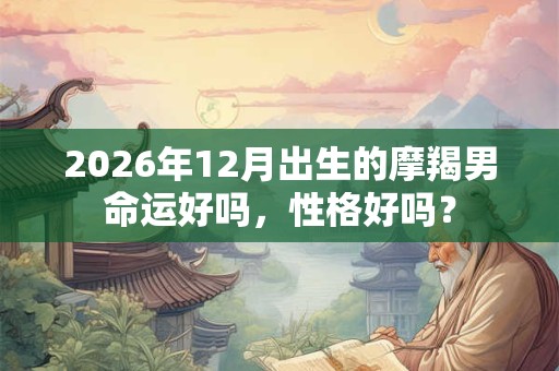 2026年12月出生的摩羯男命运好吗，性格好吗？