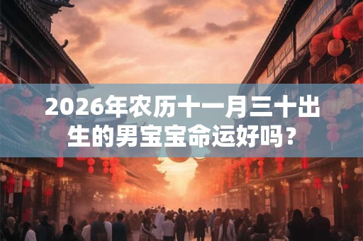 2026年农历十一月三十出生的男宝宝命运好吗? 2026年农历十一月三十出生的男宝宝命运好吗?