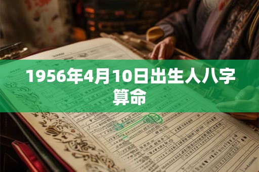 1956年4月10日出生人八字算命