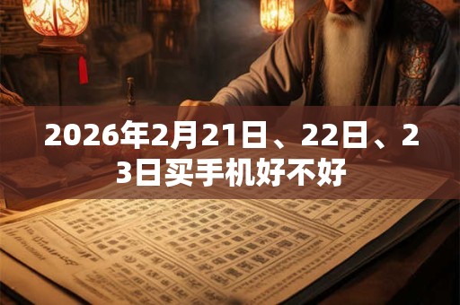 2026年2月21日、22日、23日买手机好不好 2026年2月21日、22日、23日买手机好不好