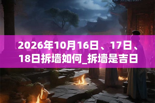 2026年10月16日、17日、18日拆墙如何_拆墙是吉日吗