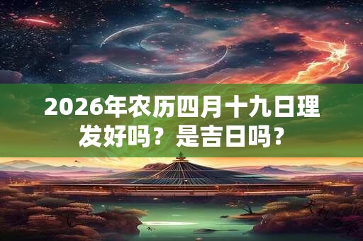 2026年农历四月十九日理发好吗？是吉日吗？