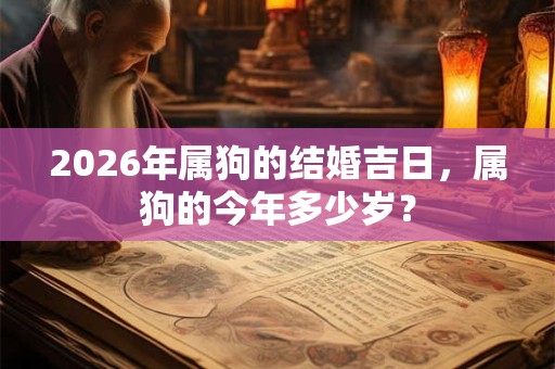 2026年属狗的结婚吉日，属狗的今年多少岁？