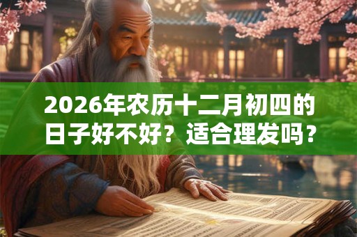 2026年农历十二月初四的日子好不好？适合理发吗？