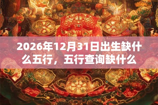 2026年12月31日出生缺什么五行，五行查询缺什么