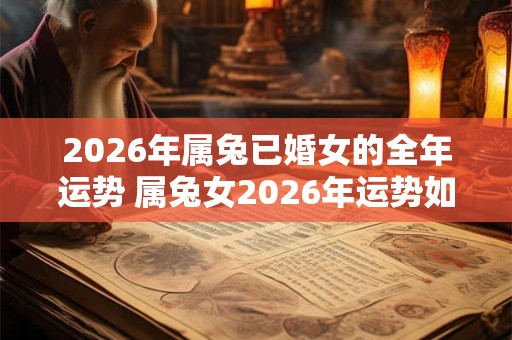 2026年属兔已婚女的全年运势 属兔女2026年运势如何