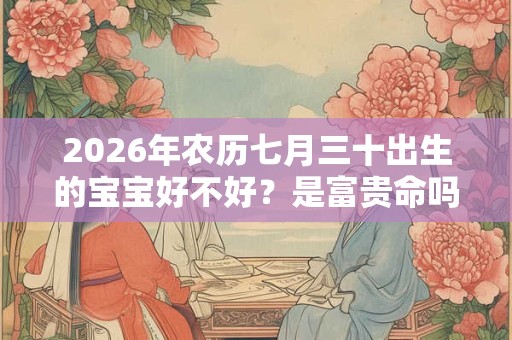 2026年农历七月三十出生的宝宝好不好？是富贵命吗？