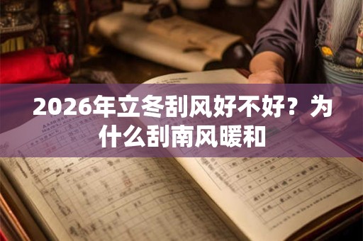 2026年立冬刮风好不好？为什么刮南风暖和