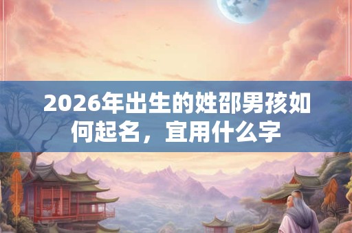 2026年出生的姓邵男孩如何起名，宜用什么字