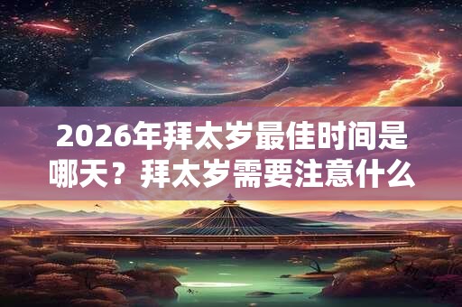 2026年拜太岁最佳时间是哪天？拜太岁需要注意什么？