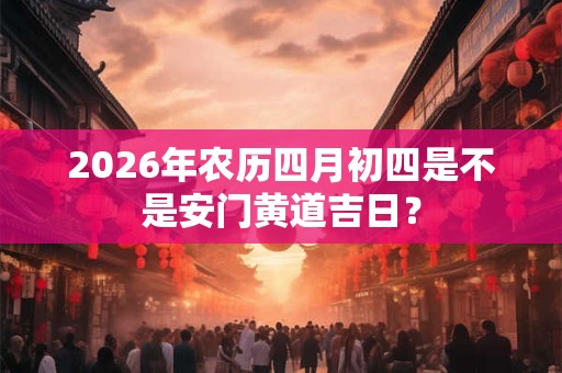 2026年农历四月初四是不是安门黄道吉日？