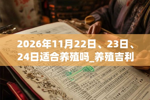 2026年11月22日、23日、24日适合养殖吗_养殖吉利吗 2026年11月22日、23日、24日适合养殖吗_养殖吉利吗