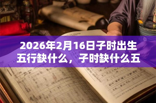 2026年2月16日子时出生五行缺什么，子时缺什么五行