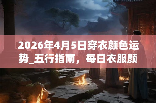 2026年4月5日穿衣颜色运势_五行指南,每日衣服颜色幸运色 2026年4月5日穿衣颜色运势_五行指南,每日衣服颜色幸运色