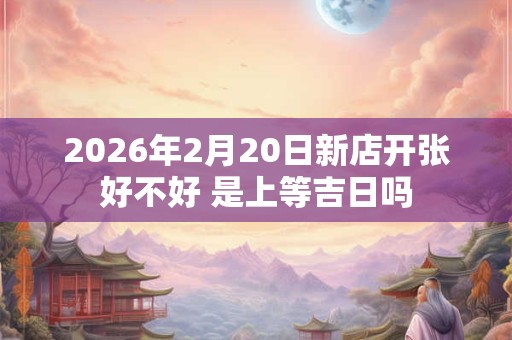 2026年2月20日新店开张好不好 是上等吉日吗 2026年2月20日新店开张好不好 是上等吉日吗