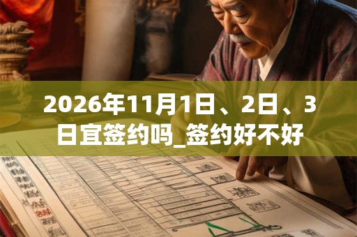 2026年11月1日、2日、3日宜签约吗_签约好不好