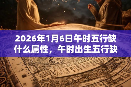 2026年1月6日午时五行缺什么属性，午时出生五行缺什么