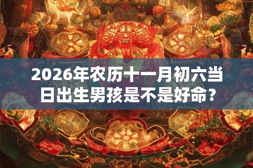 2026年农历十一月初六当日出生男孩是不是好命？