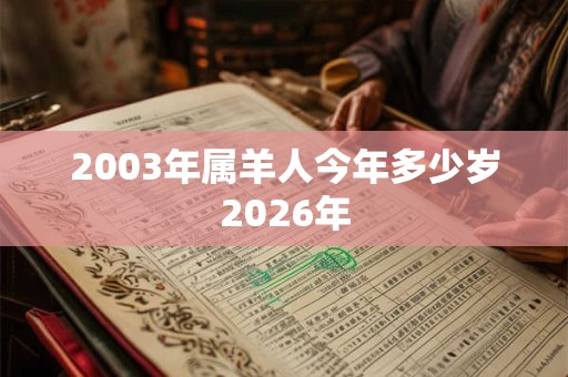 2003年属羊人今年多少岁2026年